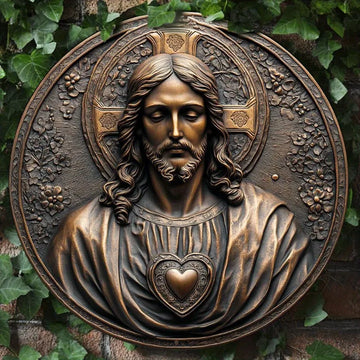 Catholic Decoration Sacred Heart of Jesus Aged
