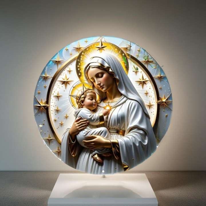 Catholic Decoration Our Lady with Celestial Baby Jesus
