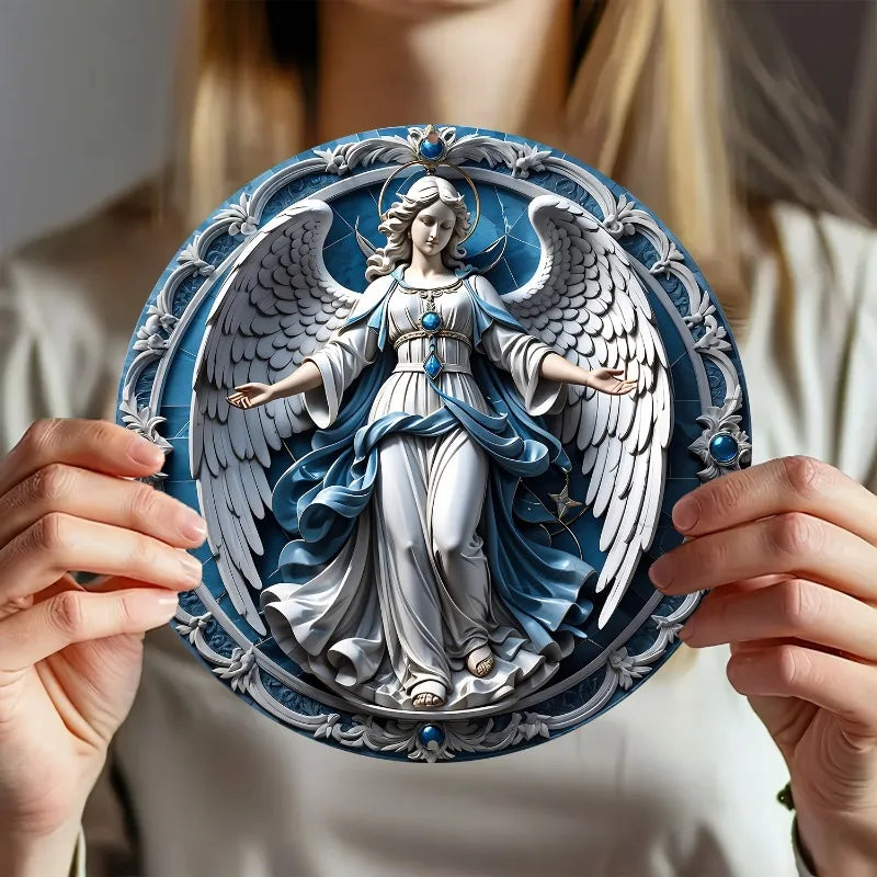 Catholic Decoration Celestial Angel in Shades of Blue and White