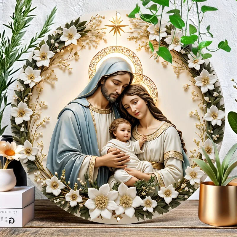 Realistic Holy Family Catholic Decoration