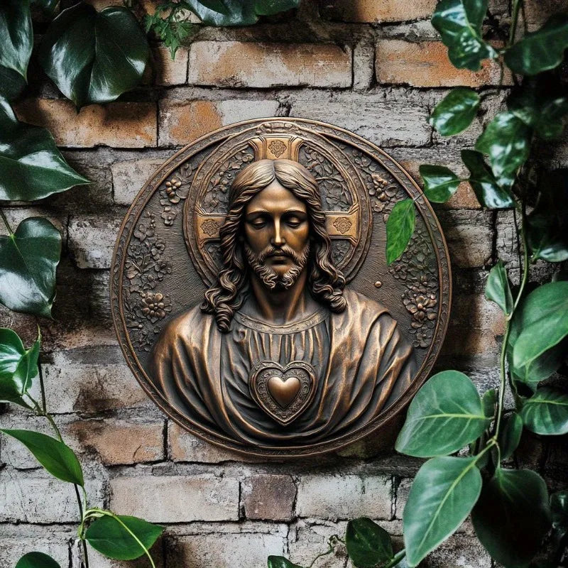 Catholic Decoration Sacred Heart of Jesus Aged