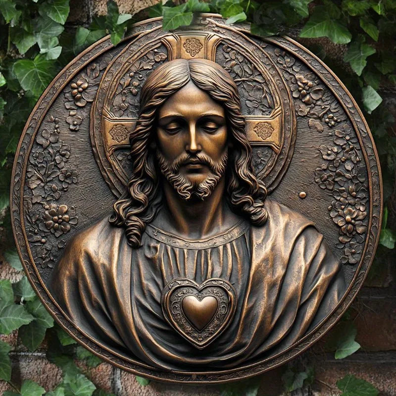 Catholic Decoration Sacred Heart of Jesus Aged